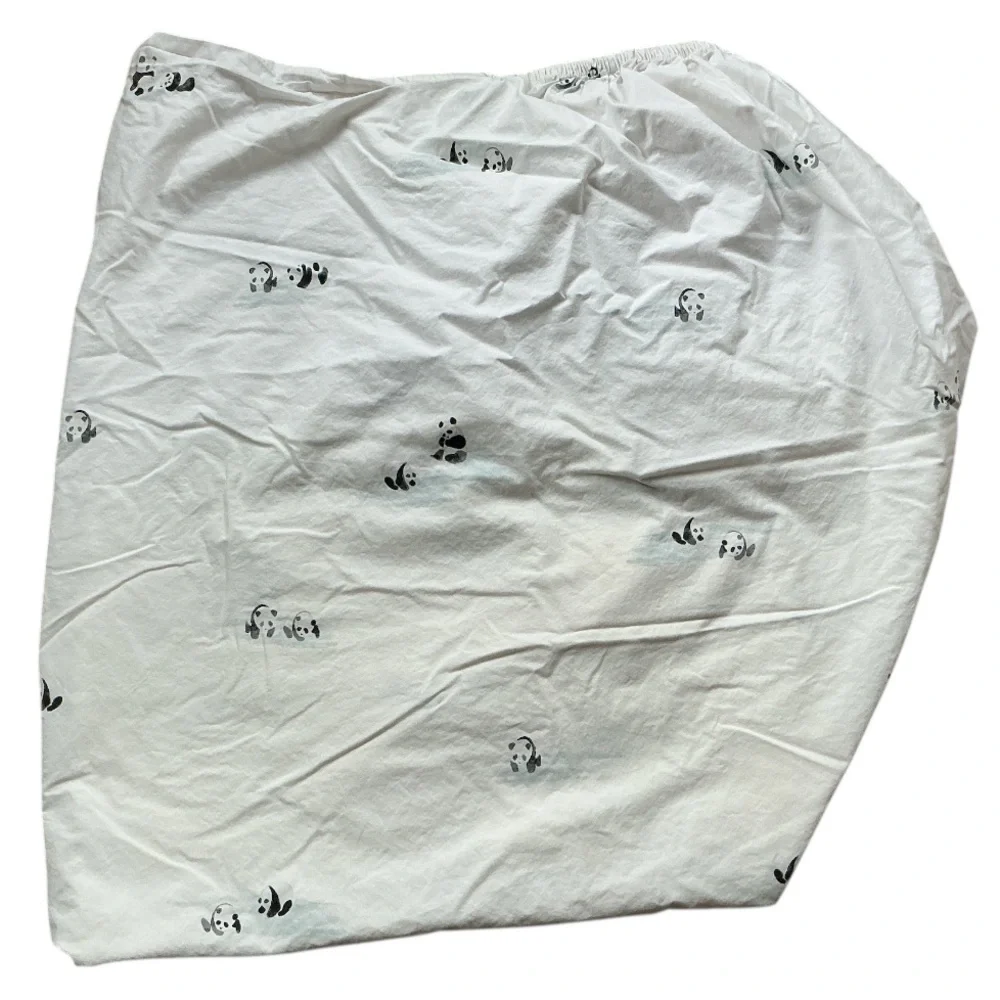 Pottery Barn Kids Panda 100% Organic Cotton Crib Fitted Sheet